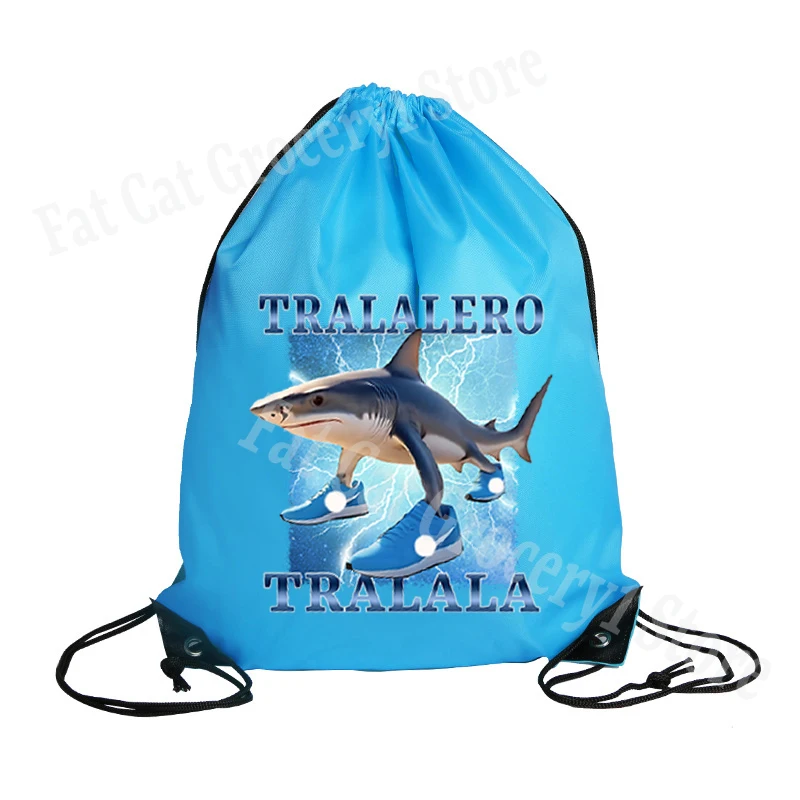 Tralalero Tralala Drawstring Backpack Tungtung Sahur Brainrot Kids