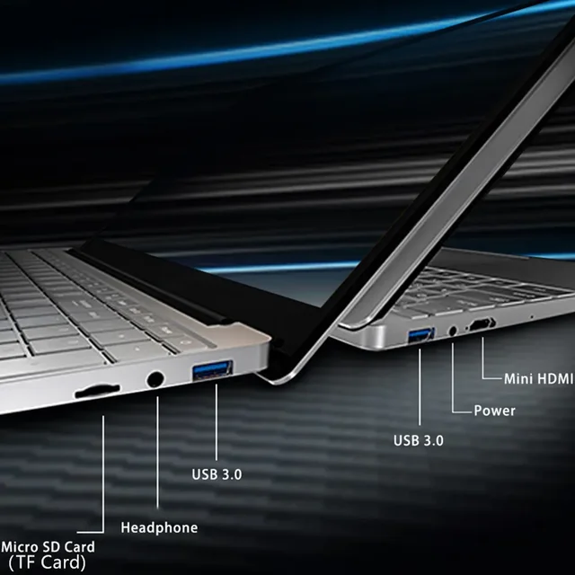 Ordenador portátil con Windows 11 Pro, NoteBook con Intel Celeron J4125, 15,6 pulgadas, 1920x1080, 12GB RAM, 512GB, 1TB SSD, Windows 10 - Imagen 4