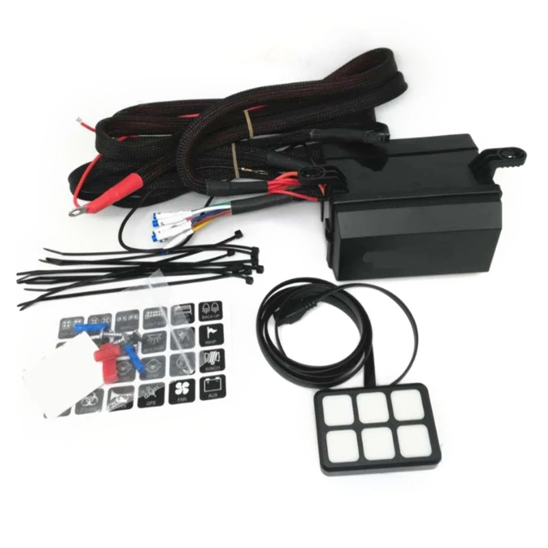 

Universal Control Relays Systems 6 Gang Toggle Panel for Car Boats Truck J60F
