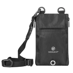 Versatile Mobile Phone Bag with Adjustable Strap and Multi - Functional Storage - Nylon (Black)