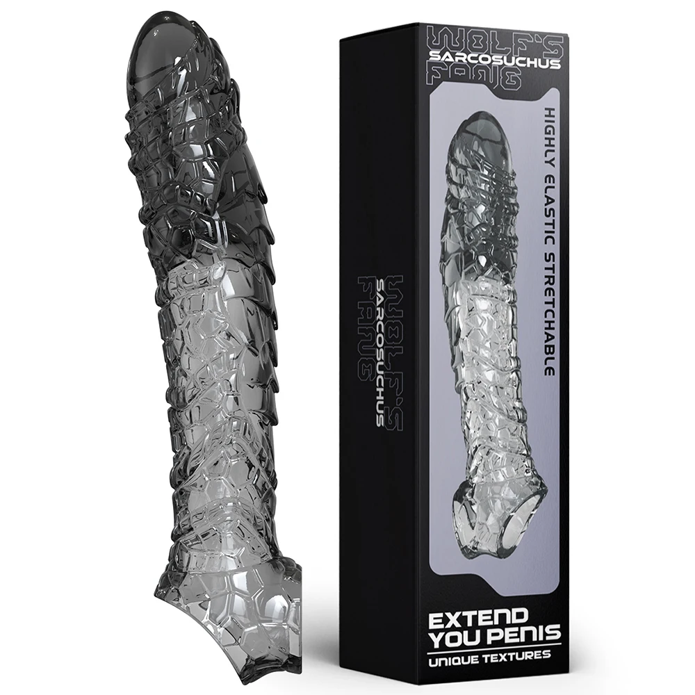 Bullet Vibrator Ring Clear Cock Ring Extender Reusable Penis Sleeve Ultra-Soft Enlarger for Couples Vibrating Dildo Sex Toys Men