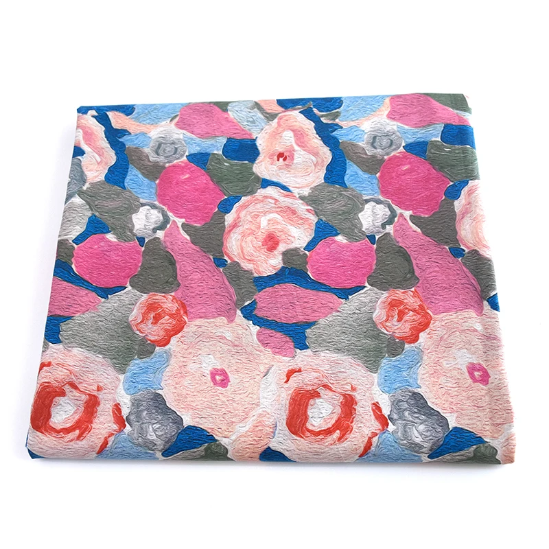 New Product 60 Cotton Floral Fabric Women's Dress Short Skirt Shirt Vest Suspender Skirt Fabric Pastoral Style
