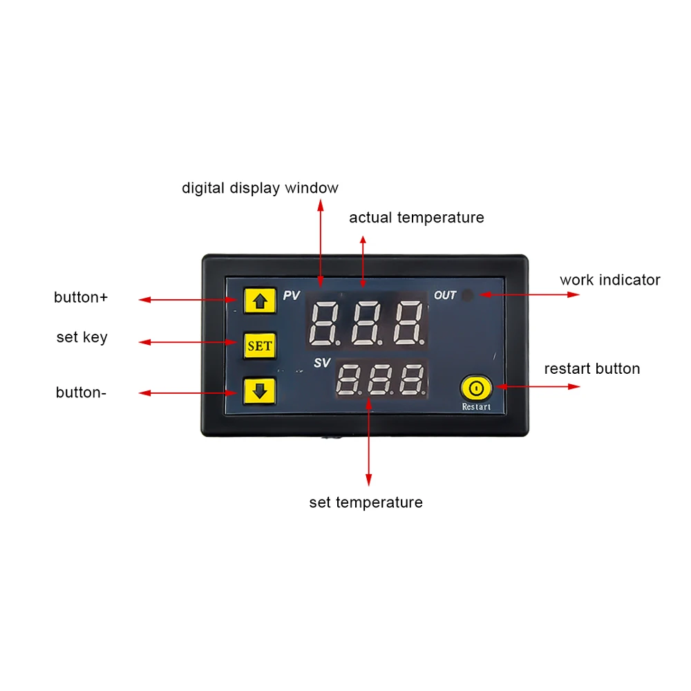 Digital Temperature Controller Thermostat Regulator with Sensor