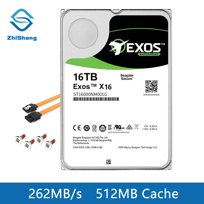 Seagate Exos ST16000NM001G 16TB SATA エンタープライズ HDD ハード