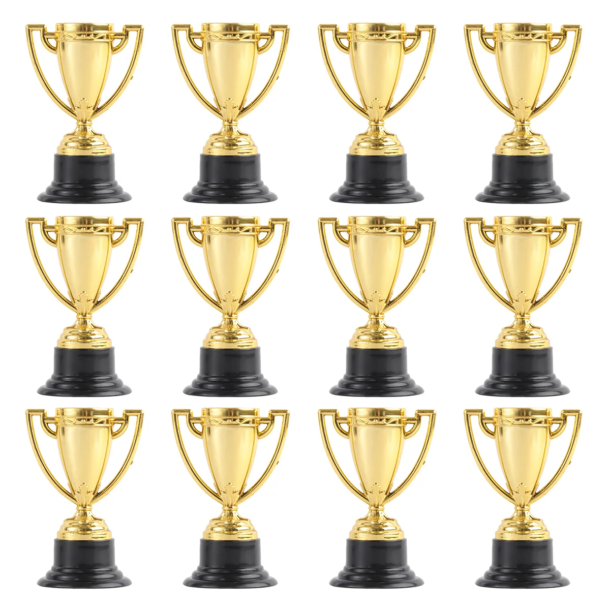 

10/12/24pcs Golden Mini Award Trophy Prizes Decor Plastic Reward Prizes Kindergarten Softball Gifts Gift Awards Trophy with