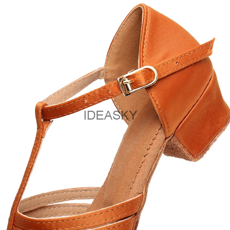 New Ladies Girl's Sandals Low Heel Satin/Leatherette Buckle Latin/Ballroom/Salsa Dance Shoes For Women Wholesale 3cm/4cm Heel 3