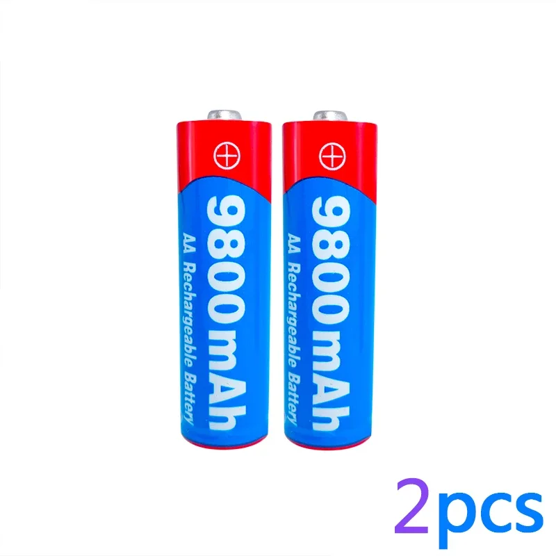 100% Original New AA rechargeable 1.5V 9800mAh Battery for led light toy Camera Microphone