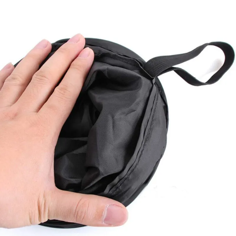 Car Trash Can Portable Foldable Hanging Car Storage Bucket Chair Back Oxford Cloth Storage Bag 1pc