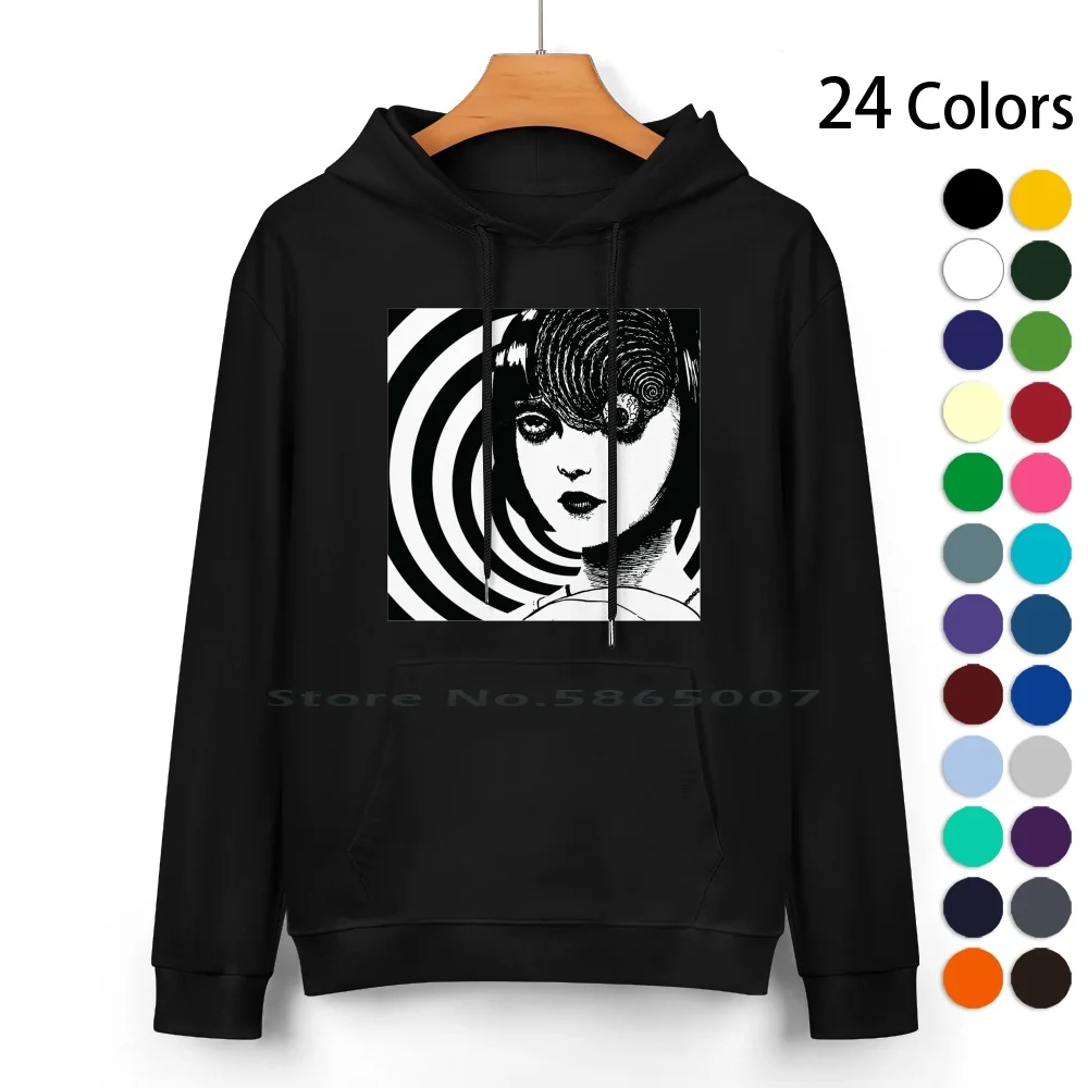 

Azami Kurotani-Junji Ito The Spiral Pure Cotton Hoodie Sweater 24 Colors Anime Manga Cosplay Girls Kawaii Fan Edit Boy Weeaboo