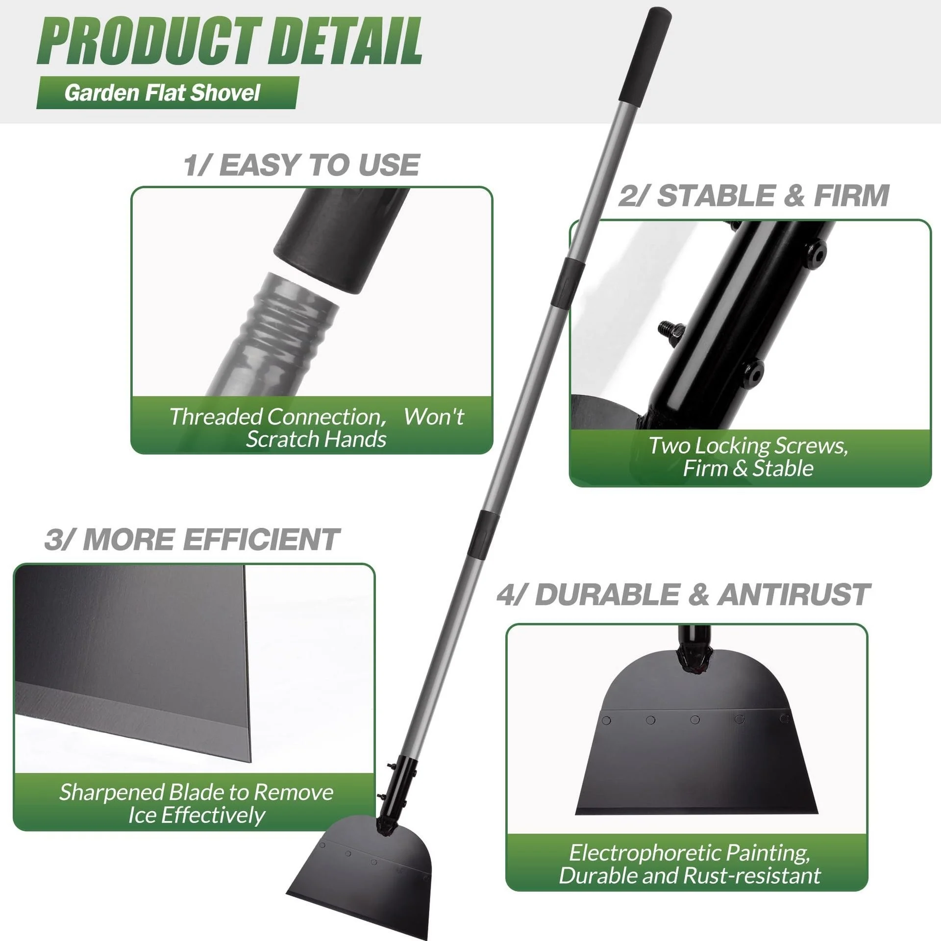 Multi-Functional Snow & Ice Shovel and Garden Cleaning Shovel 2