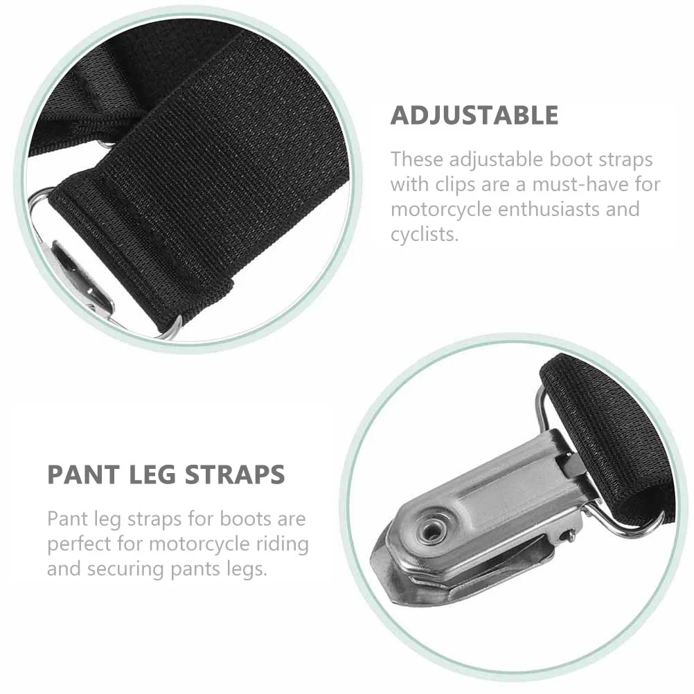 5 Pcs Boot Clips and Trouser Leg Extender Strap Ski Straps Women Pant Cuff Bike Bicycle Elastic Blousing Ankle