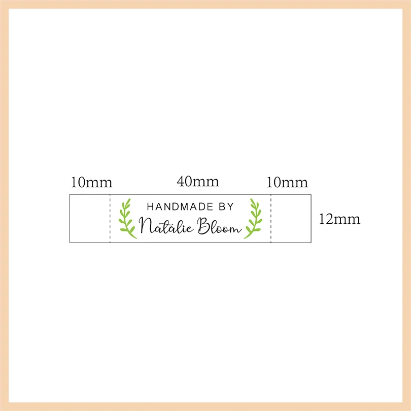 12*60 MM Cotton Twill or Text Sewing Accessori for Knitted Things Custom Personalizada Handmade Label Plant (xw5506) clothing labels twill labels