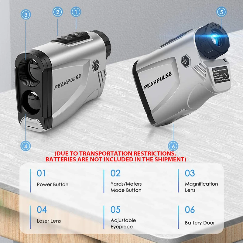 Hunting Laser Rangefinder 650 Yards Distance Meter 6X Magnification with Vibration Angle Height Speed Measuring Tool for Golf,laser rangefinder,distance meter