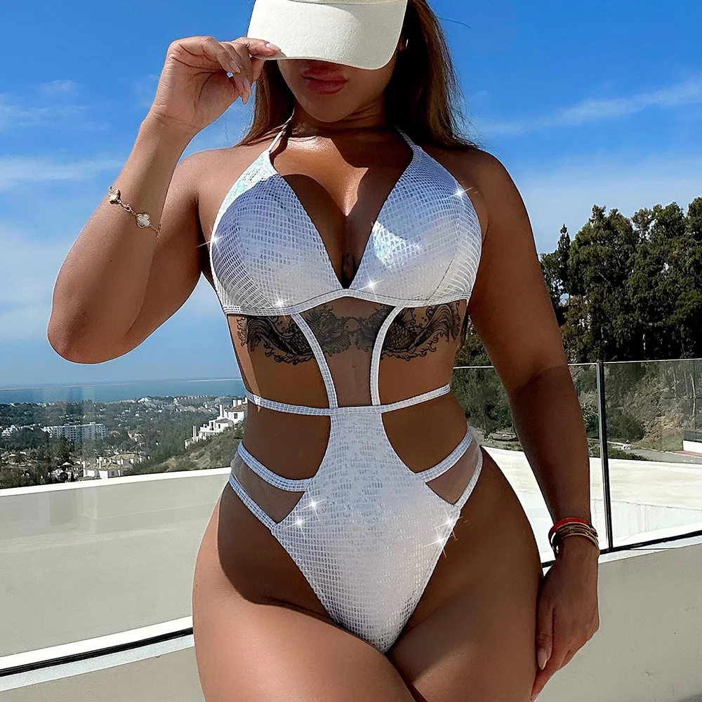 

2023 Swimwear Female Beach Wear Bathing Suit Summer Swimming Monokini Push Up Bodysuit Solid Strap Women One Piece Swimsuit