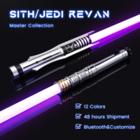 TXQSABER RVS RVJ Jedi Revan Lightsaber Metal Hilt Heavy Dueling RGB Laser Sword 12 Colors Change 27 Sets Soundfonts FOC Force