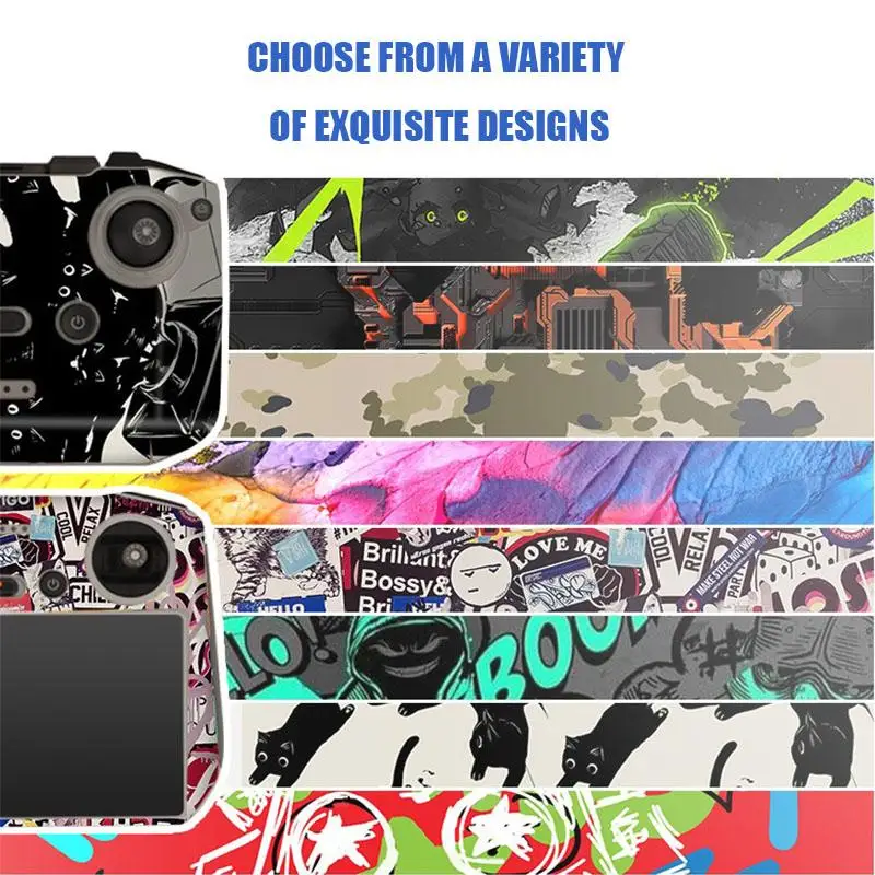 Volodymyr Colorful Sticker for DJI Mini 4 Pro Decal RC 2/RC-N2 Remote Protector Cover Anti-Scratch Waterproof Drone Decorative
