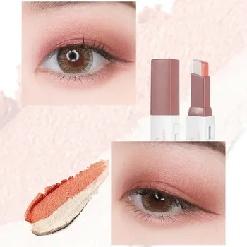 Heallor Double Color Eyeshadow Stick Gradient Shimmer Cream Pen Eye Makeup Cosmetic Eyeshadow Stick Korean Makeup - Thumbnail 3