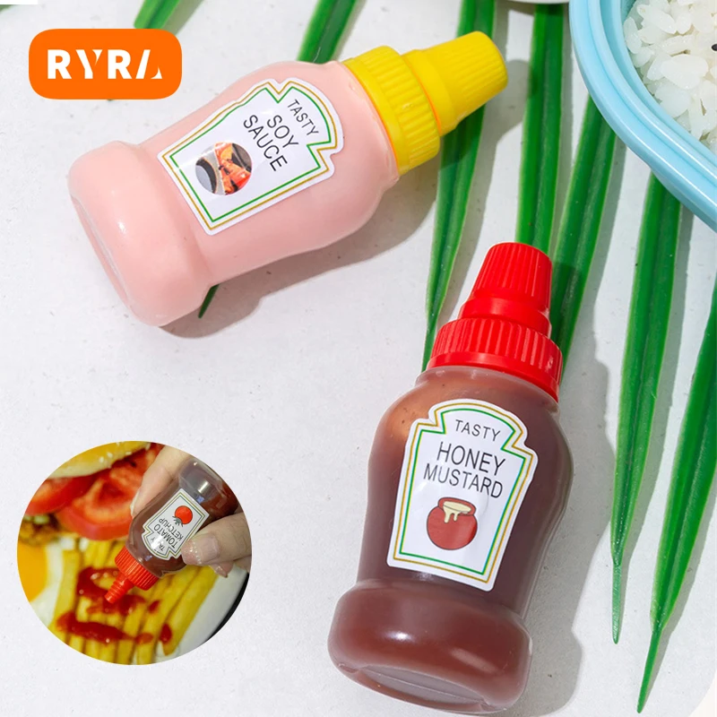 2pcs Mini Squeeze Bottle Sauce Ketchup Bottle Refillable Ketchup Honey  Salad Containers Bottles Portable Kitchen Accessories - Gravy Boats -  AliExpress