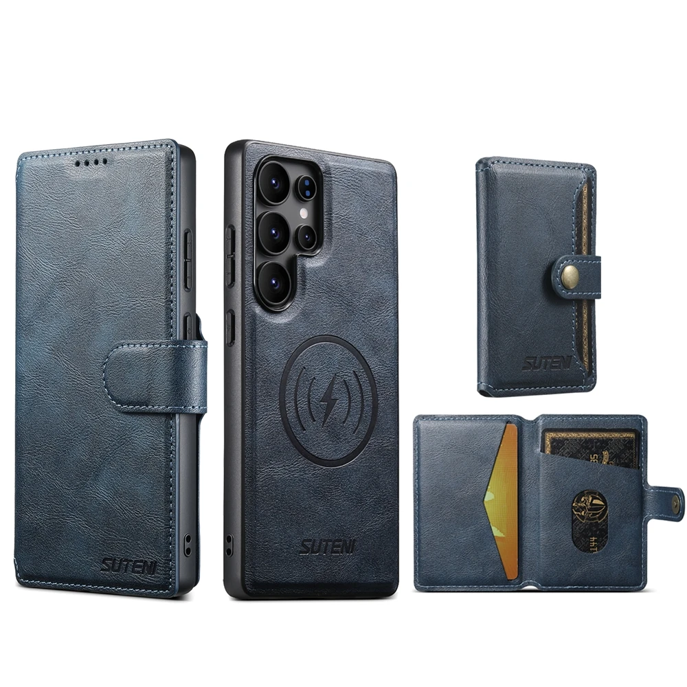 Premium 3-in-1 Flip Wallet Leather Phone Case with Card Holder and Magnetic Closure