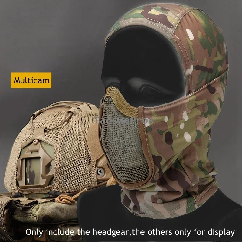 Paintball Mask Tactical Balaclava Headgear Mask Airsoft Paintball Full Face Mask Breathable Outdoor Hunting Wargame CS Protection