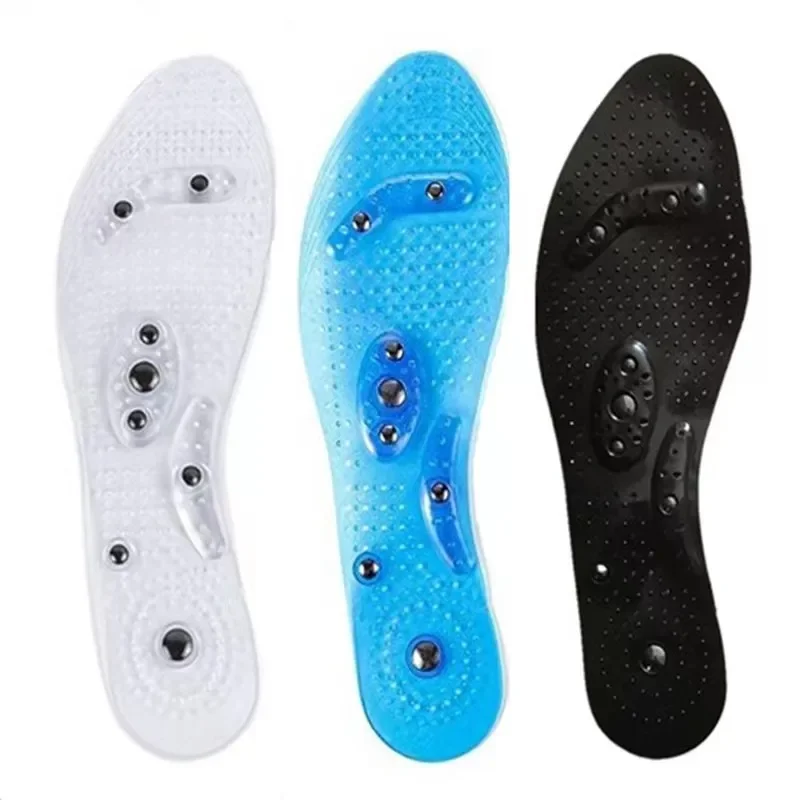 

Unisex Magnetic Massage Insoles Foot Acupressure Shoe Pads Therapy Slimming Insoles for Weight Loss Transparent Foot massage