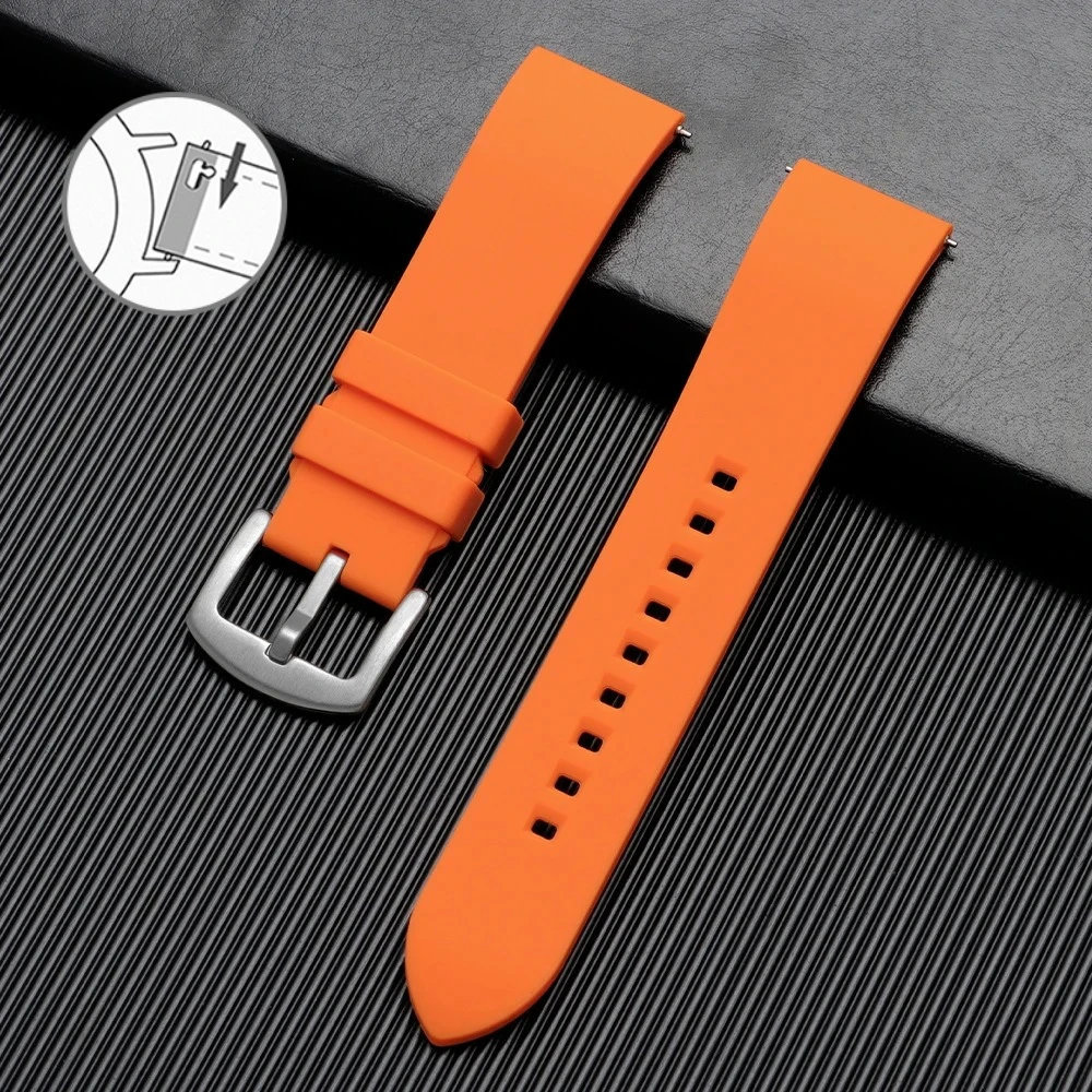 Durable Silicone Waterproof Quick Release Watch Strap - Soft Belt Bracelet (Various Sizes Available)