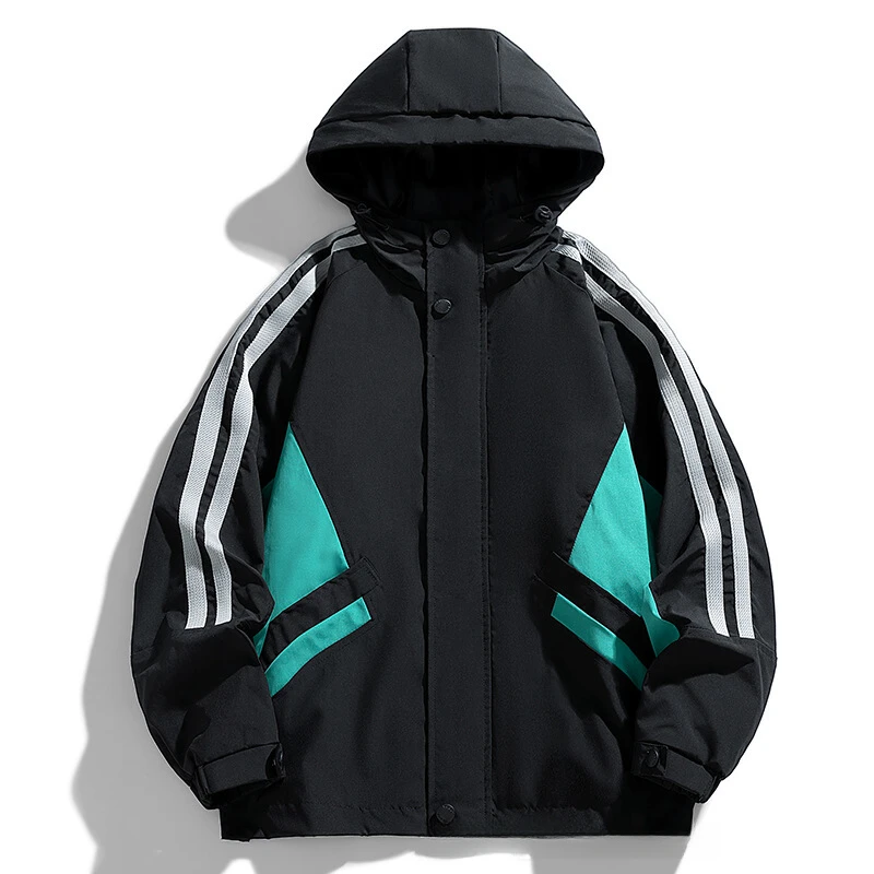 Large Size Jacket Men's Hooded Couple's Coat Frock