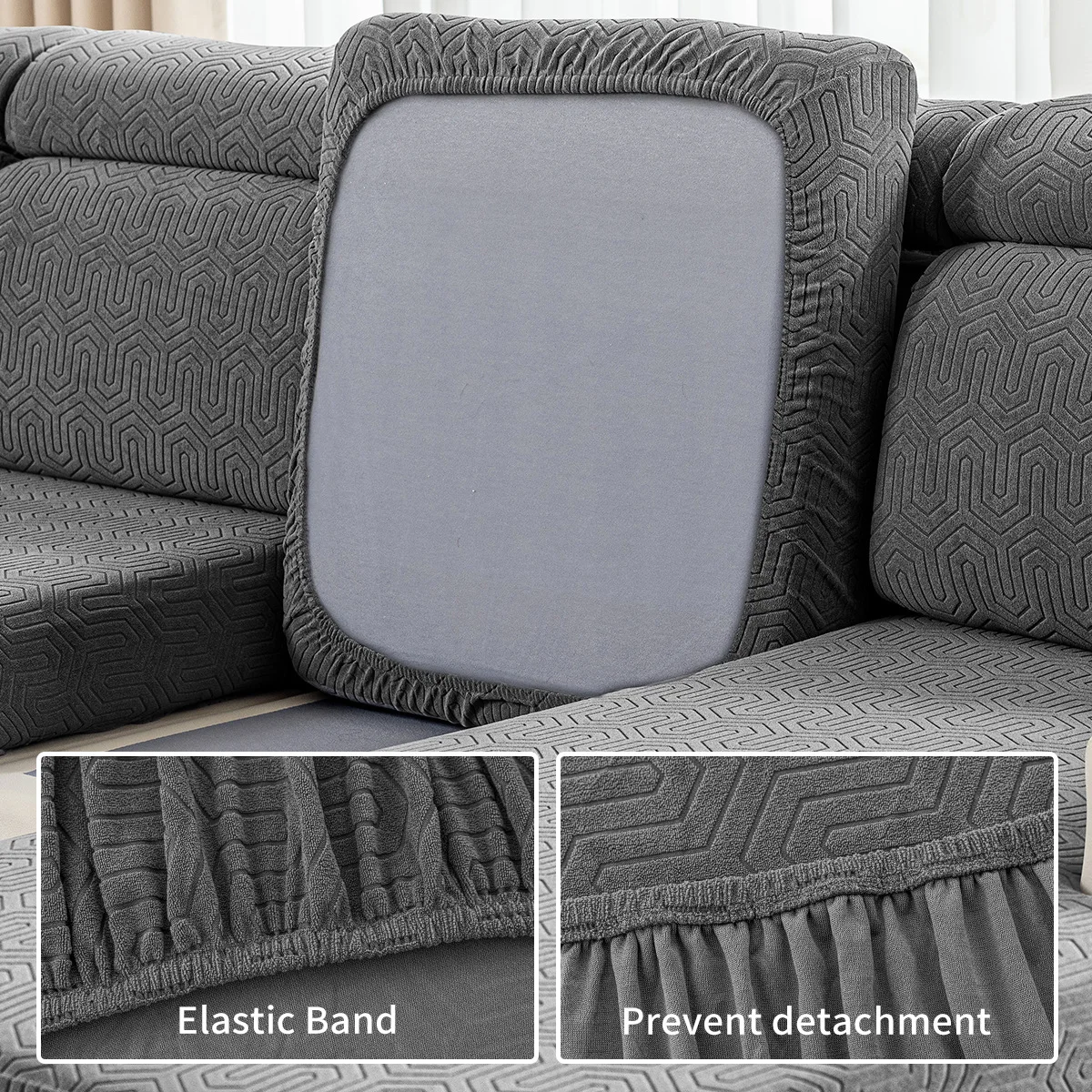 Waterproof Elastic Sofa Hats Non-Slip All-Inclusive Thickened Anti-Cat Scratch Sofa Cushion Covers Universal Headrest Backrest 3