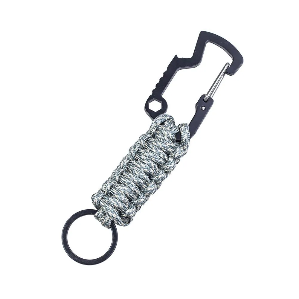 

Outdoor Wild Paracord Braided Key Chain Mountaineering Bottle Opener Key Pendant Adventure Survival Wholesale