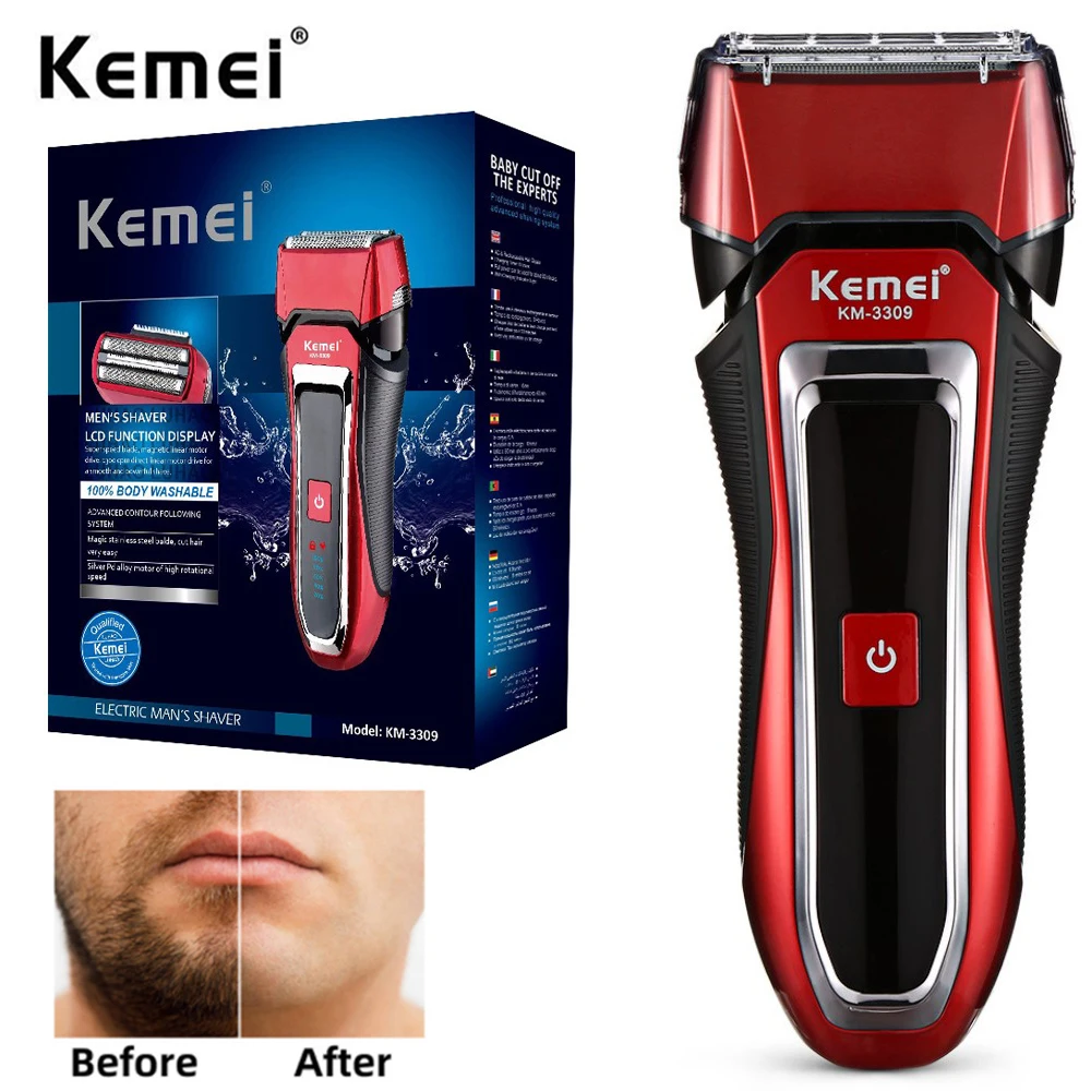 

Kemei Full Body Washing Beard Machine Reciprocating Electric Razor Shaving Trimmer Men's Beauty Instrument Beard Machine 45D