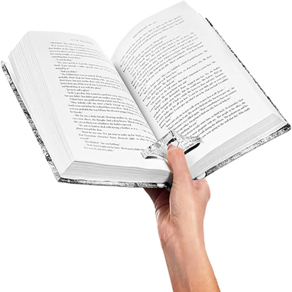 Acrylic Bookmark Ring Thumb Book Support Clip Expander Student Reading Tool 1pc