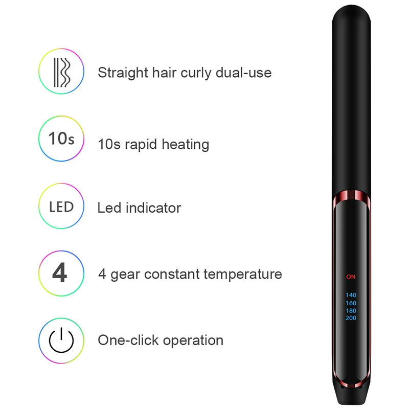 Professional Hair Straightener Ceramic Ionic Fast Heat-Up Hair Flat Iron Negative Ion  Iron Lcd Display Hair Straightener 6