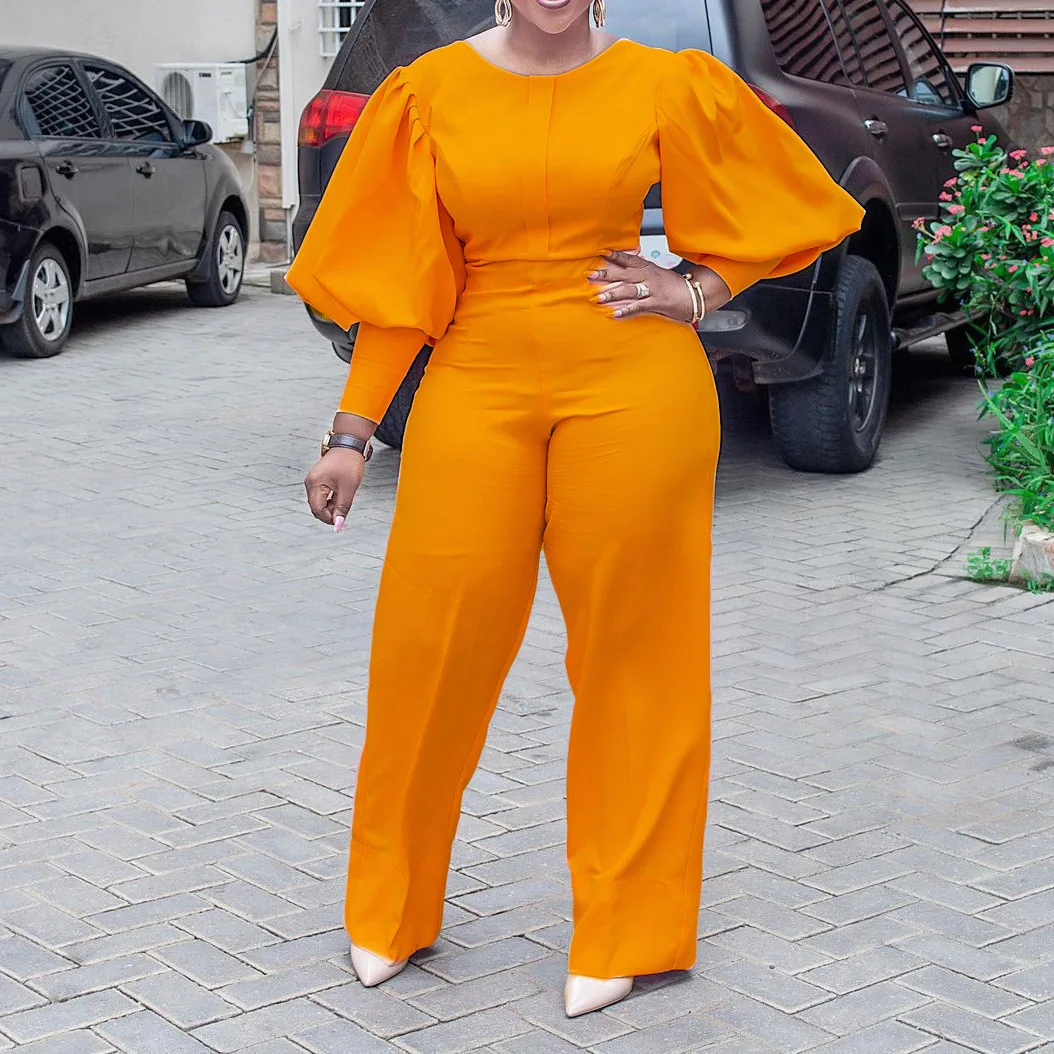 african attire for women Dashiki African Jumpsuit For Women Wide Leg Pant Jumpsuits Playsuit Sexy O-Neck Rompers Fashion Blue Streetwear Overalls african culture clothing