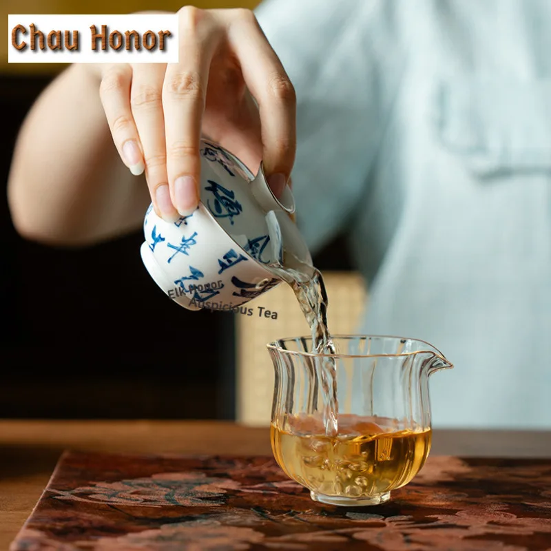 150ml Handwritten Poetic Tracing Silver Ceramic Gaiwan Japanese Tea Tureen Tea Bowl With Lid Kit Tea Brewing Cover Bowl Teaware