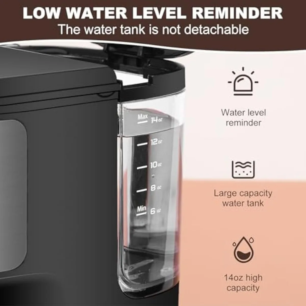 Single Serve Coffee Maker K Cup and Ground Coffee Machine 2 in 1 6 to 14 Oz Brew Sizes Fits Travel Mug