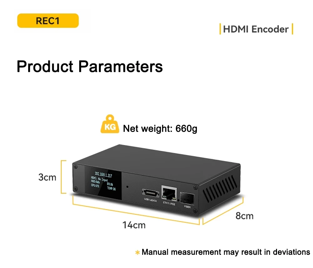 Link Pi REC1 4K HDMI Video Codec 22AP10 SOC HDMI Screen Recorder Encoder 4KP60 D
