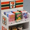 Miniature Shop Furniture Fridge Freezer Shelf Cool Drink Food Items Toy Mini Handcraft Dollhouse Simulation Scenario Display 6