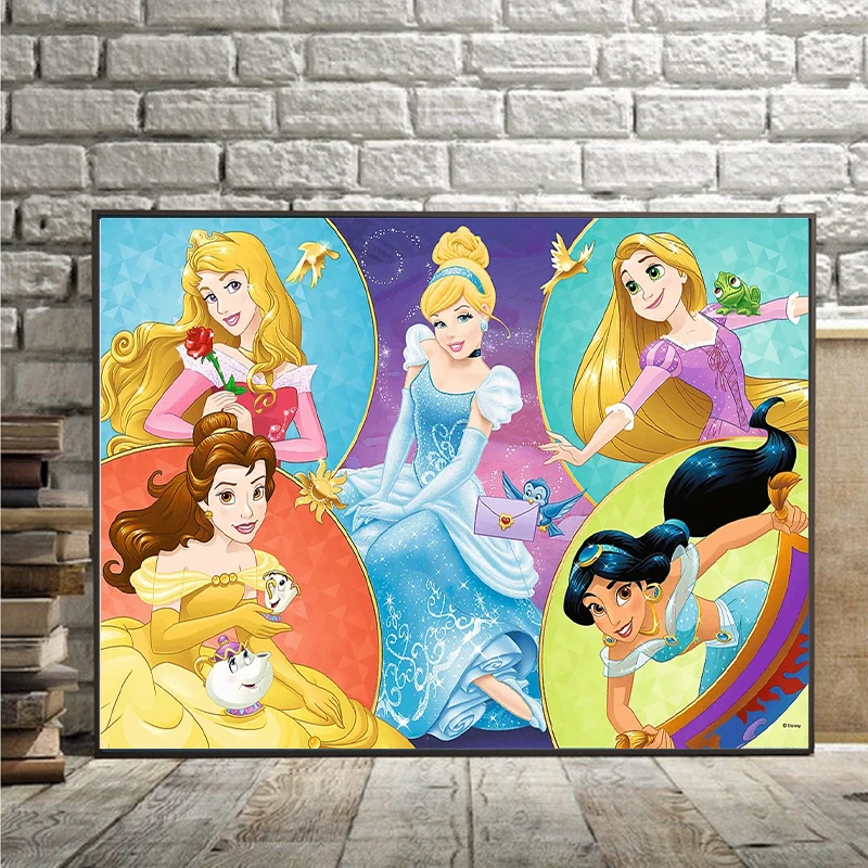Disney Mosaico Pittura Diamante Un Gruppo Foto Di Belle Principesse Disney Mosaico Di Diamanti Fai Da Te Punto Croce Decorazione Della Casa