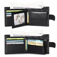Rfid Blocking Genuine Leather Wallet Men with Coin Pocket Dollar Wallet Real Leather Purse for Men 2