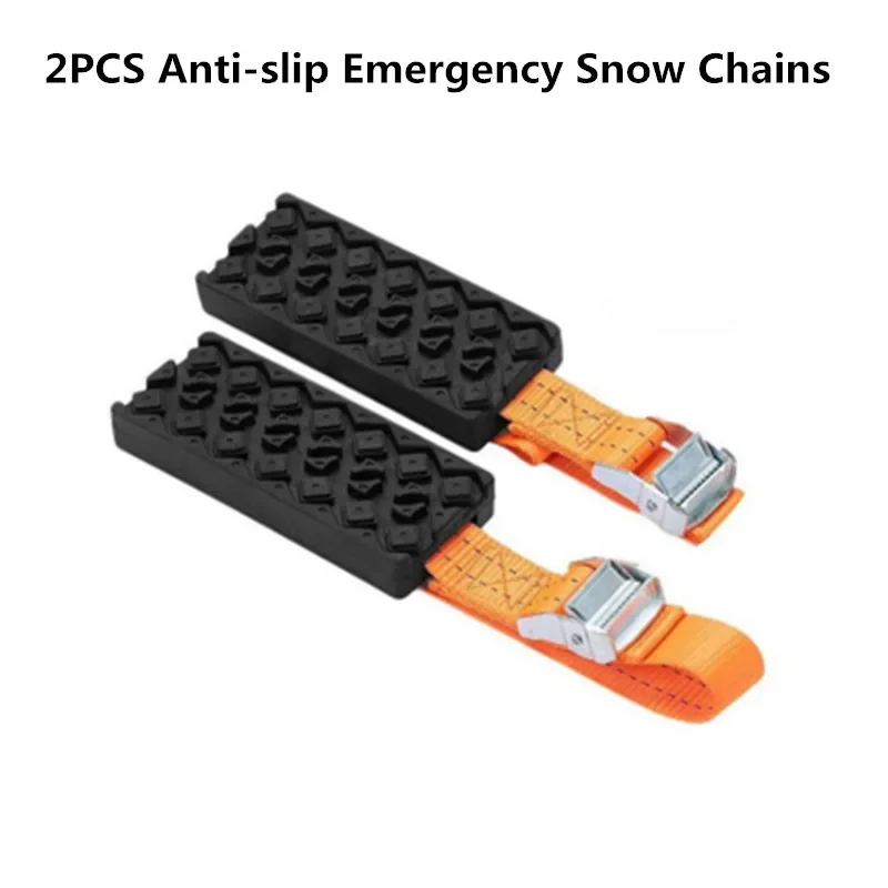 

2Pcs Tire Wheel Chain Anti-slip Emergency Snow Chains For Ice/Snow/Mud/Sand Road Safe Driving Truck SUV Auto Car Accessories