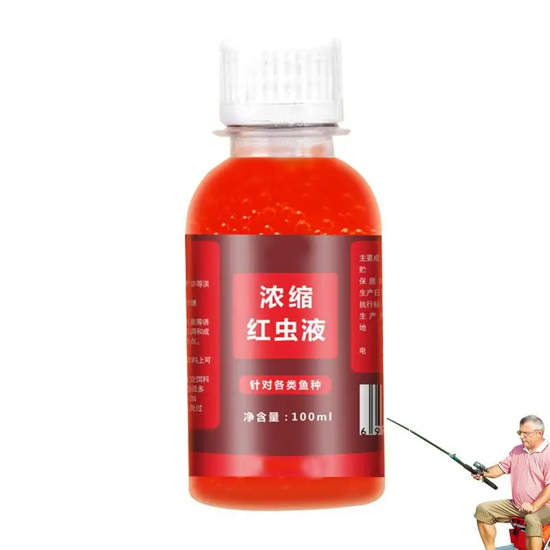 

Fishing Lures Additive Bait Liquid Concentrated Red Worm Liquid Attractive Smell Bait Tackle High Concentration Fish Bait