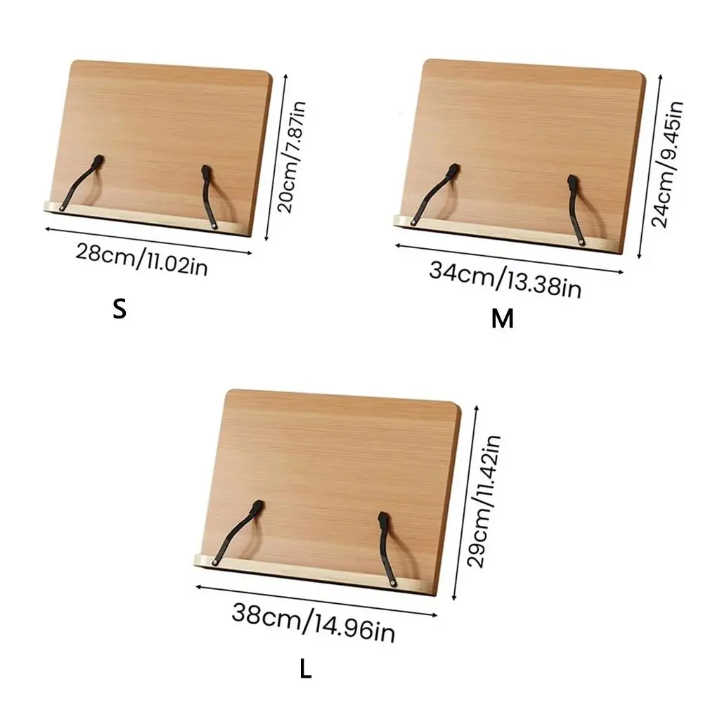 조절 가능한 각도 책꽂이 트레이 접이식 다중 포지션 지원 독서대 태블릿 8가지 모드 클립형 나무 독서 스탠드