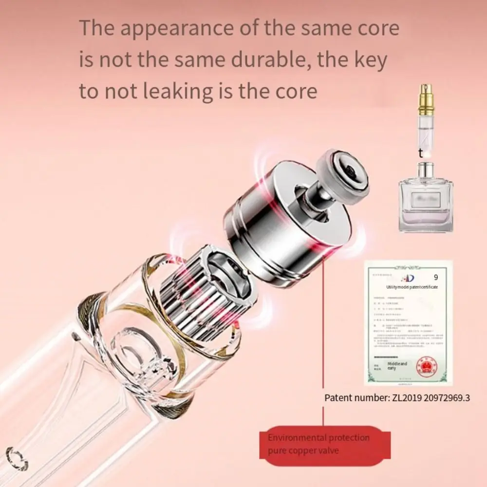 Luxury Bottom-filled Bottle Fragrance Self-pumping 5ml Real Leather Spray Bottle Cologne Moisturizer Fine Mist Atomizer