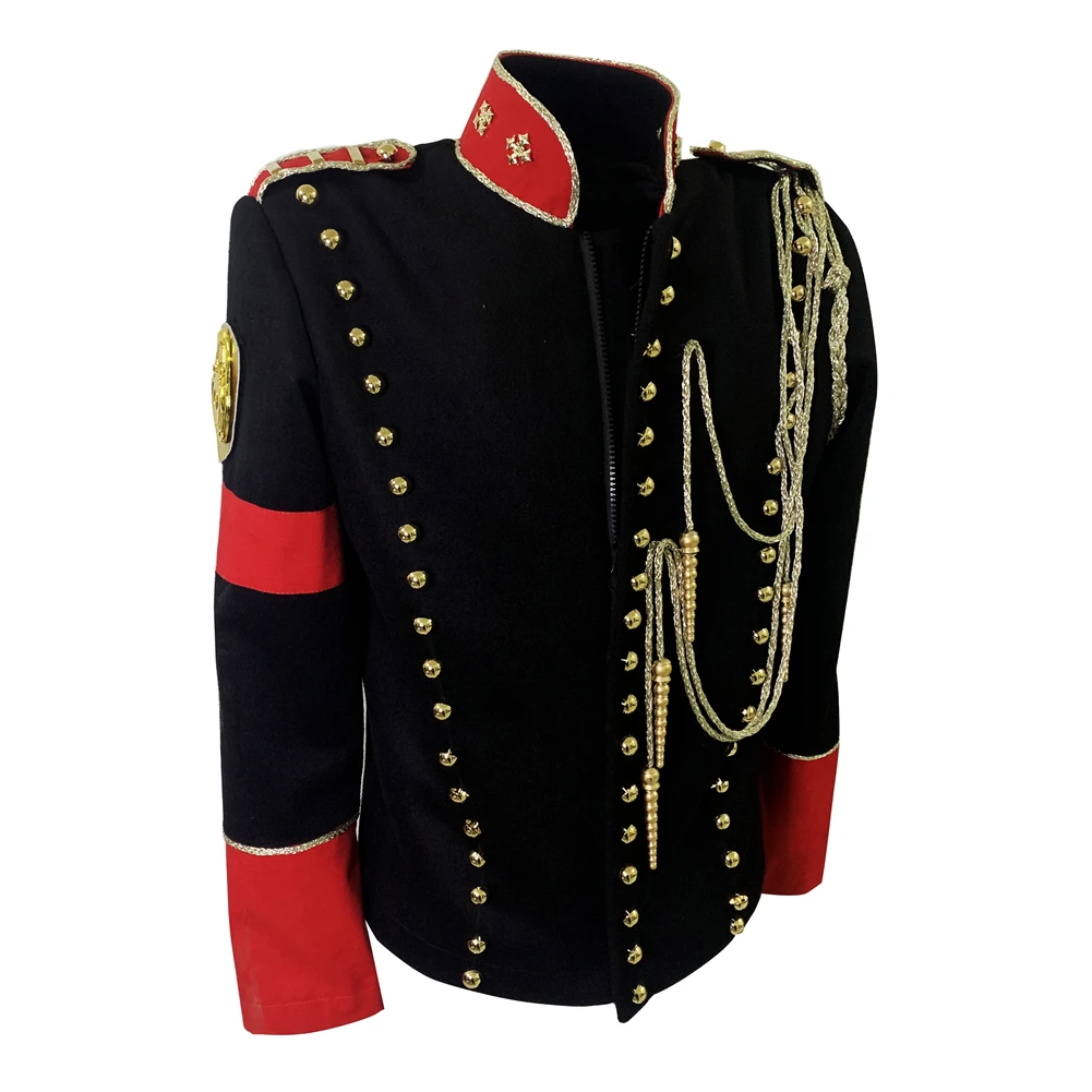 MJ Michael Jackson Black Military Jacket with British Punk Outwear in 1998's 3