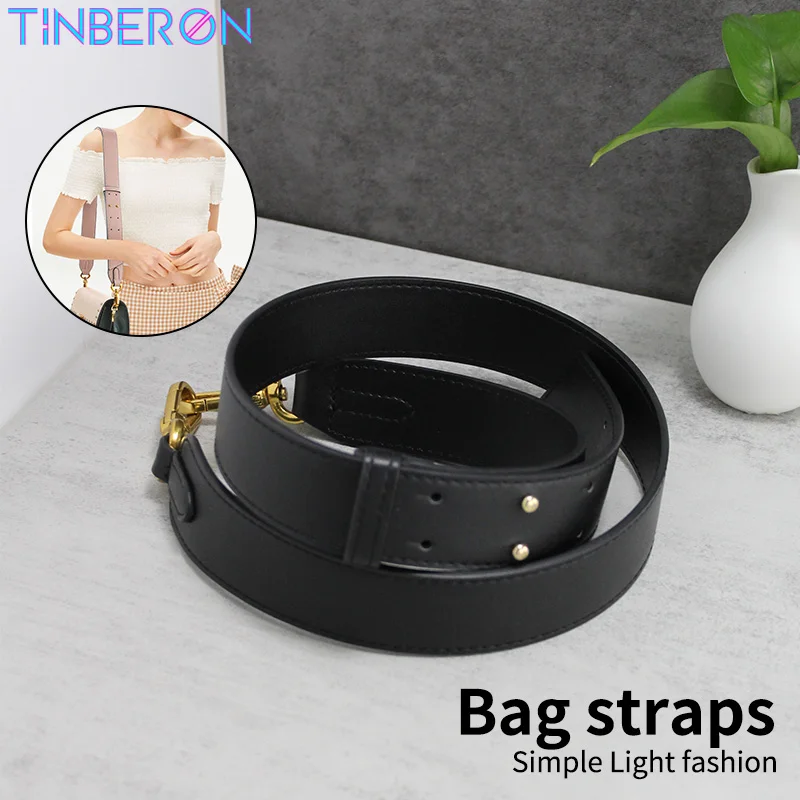 

TINBERON Genuine Leather Adjustable Bag Strap Women Shoulder Messenger Bag Accessories Ladies Bag Strap Luxury Handle Bag Strap