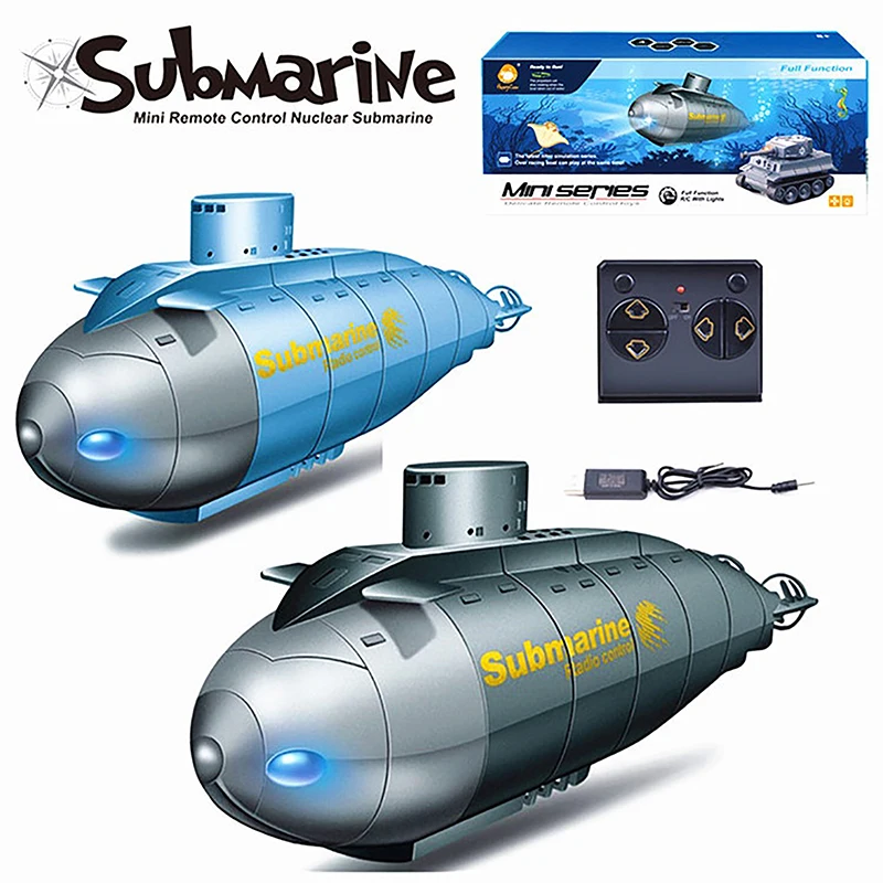 Hot 2.4G 6CH Radio Remote Control Double Helix Turbo Powerful Electric Vertical Rise Down Submarine Water Lighting Boat RC Toy