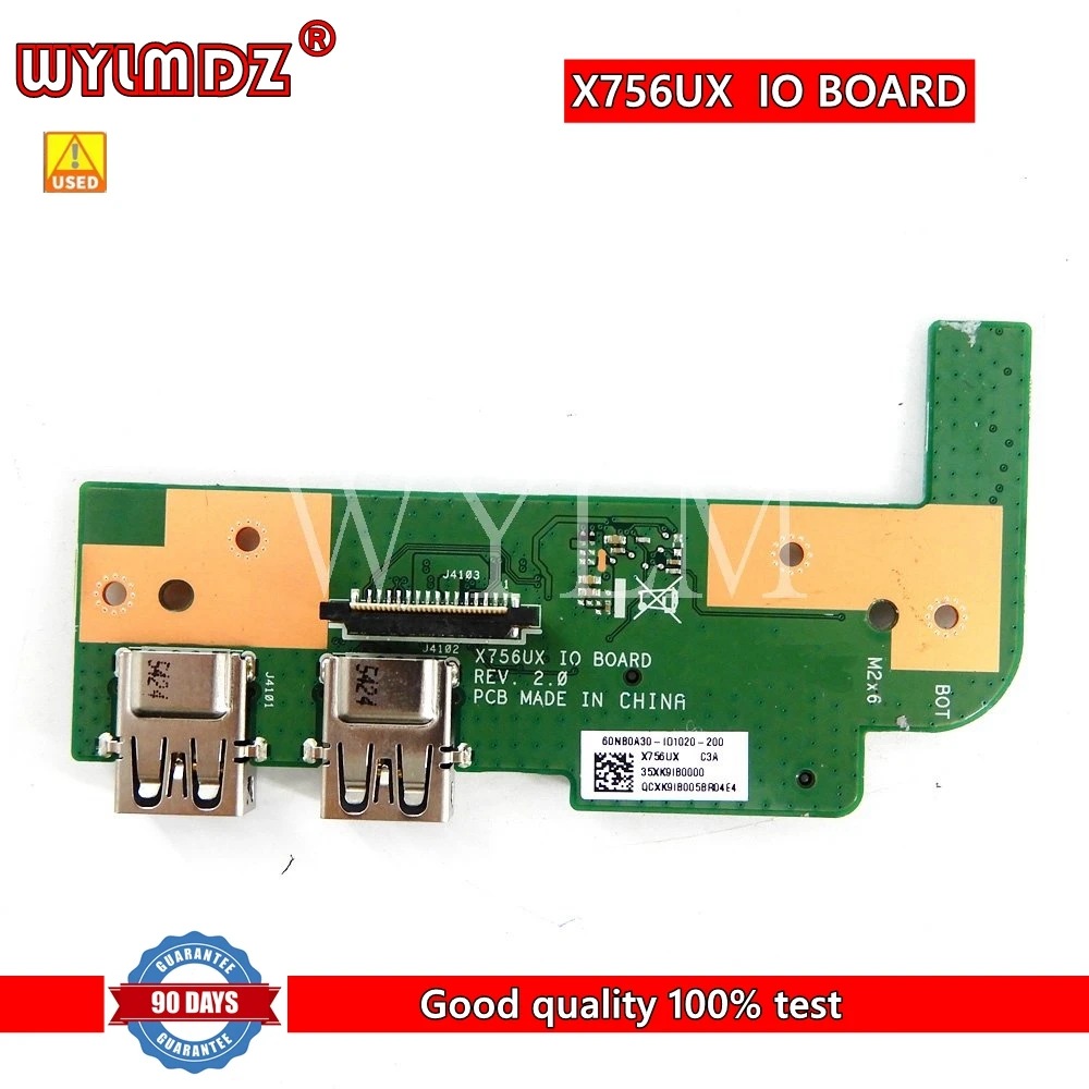 

Б/у X756UX X756UJ IO Плата REV2.0 для X756U X756UX X756UA X756UB X756UV X756UXK USB IO Плата тест ОК