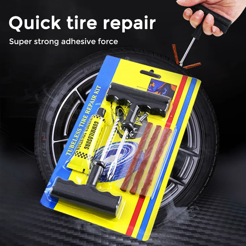 1pcs Car tire repair kit, bicycles, trucks, motorcycles, set tools, tire puncture,foreskin, glue, garage tool accessories
