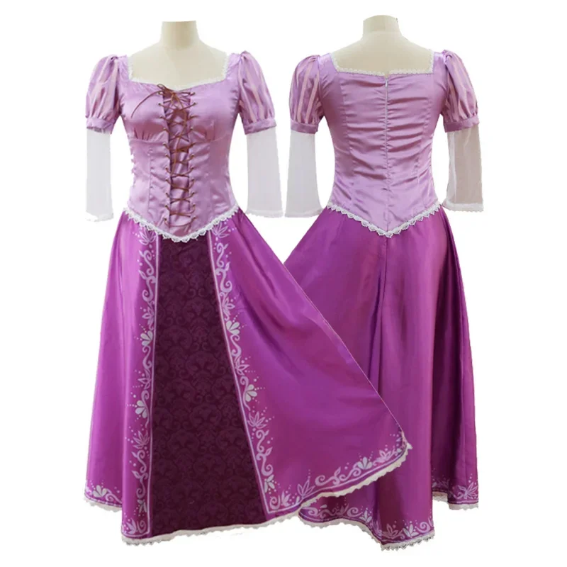 

Halloween girls' favorite cosplay costume purple long dress sweet comic show family party stage performance cosplay costume