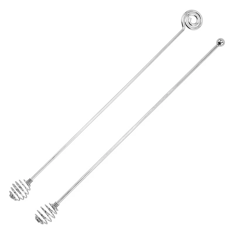 Kitchen Honey Stir Stick Honey Spoon 304 Stainless Steel Spoon Coffee Long Handle Mixing Tool Kitchen Utensils